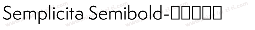 Semplicita Semibold字体转换